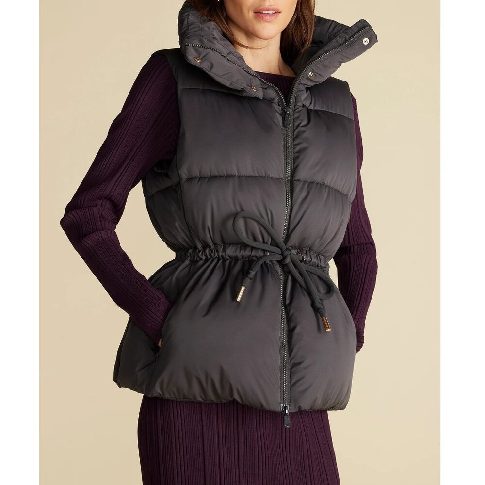 NWT Save The Duck Ren Puffer Vest, Black, 6/XL, Cozy Office to Outdoor Wear